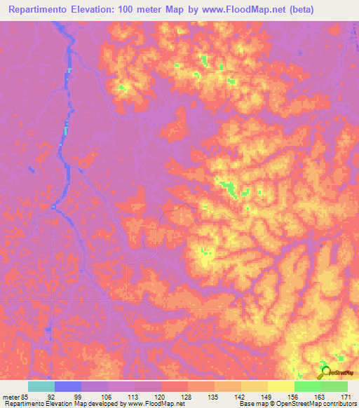 Repartimento,Brazil Elevation Map