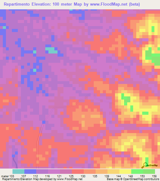 Repartimento,Brazil Elevation Map