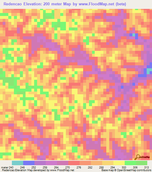 Redencao,Brazil Elevation Map