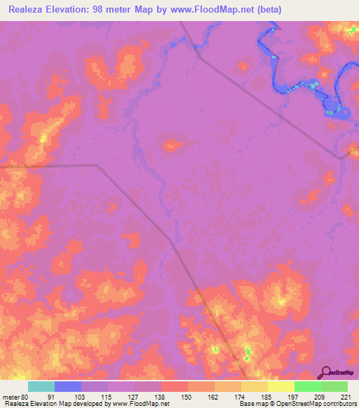 Realeza,Brazil Elevation Map