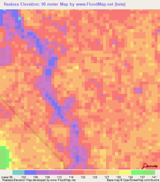 Realeza,Brazil Elevation Map