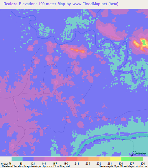 Realeza,Brazil Elevation Map