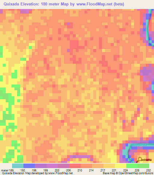 Quixada,Brazil Elevation Map