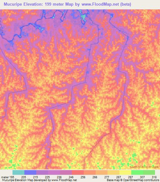 Mucuripe,Brazil Elevation Map