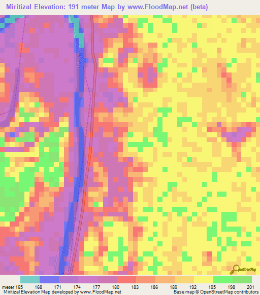 Miritizal,Brazil Elevation Map