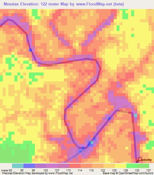 Messias,Brazil Elevation Map