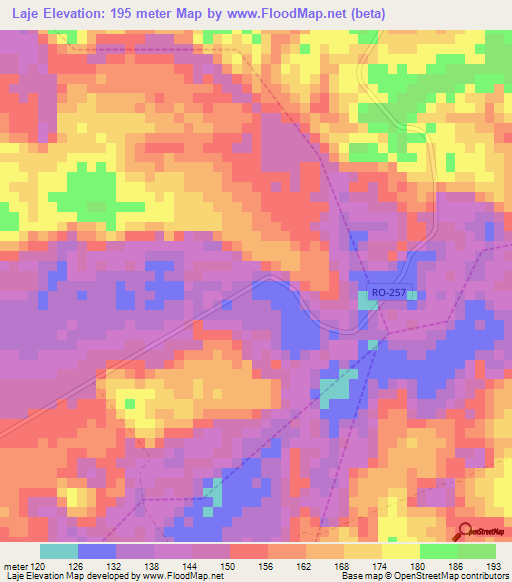 Laje,Brazil Elevation Map