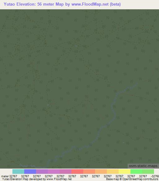 Yutao,Colombia Elevation Map