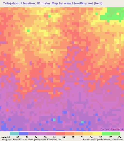 Yotojohoin,Colombia Elevation Map