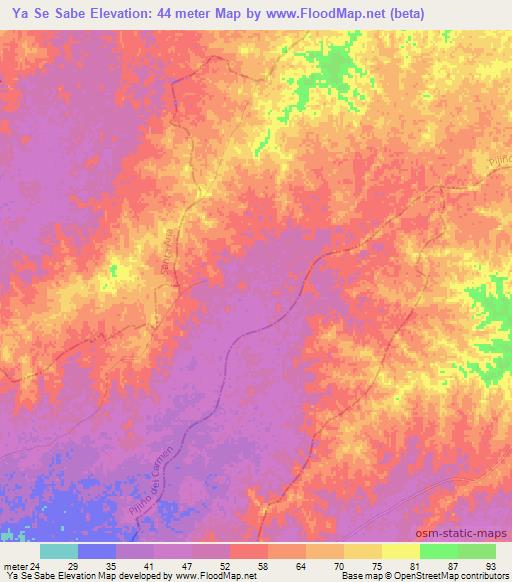 Ya Se Sabe,Colombia Elevation Map