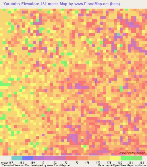 Yarumito,Colombia Elevation Map