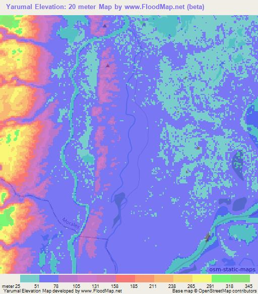 Yarumal,Colombia Elevation Map