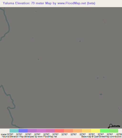 Yaluma,Colombia Elevation Map