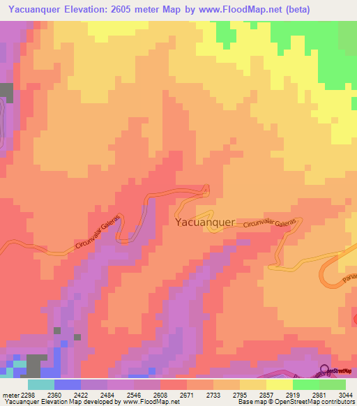 Yacuanquer,Colombia Elevation Map