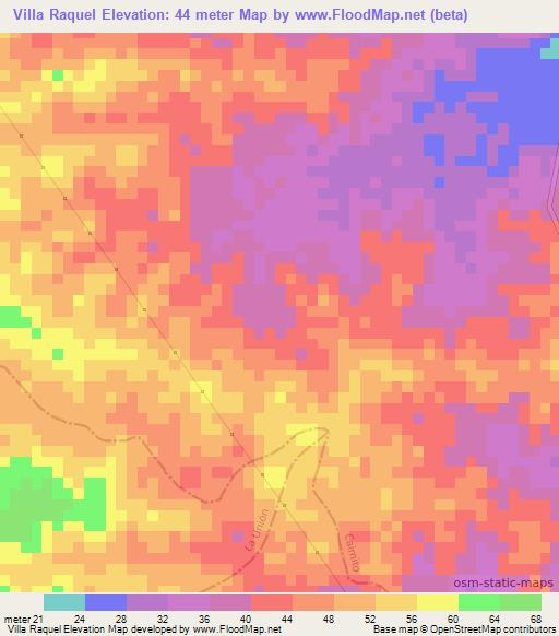 Villa Raquel,Colombia Elevation Map
