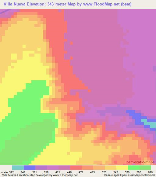 Villa Nueva,Colombia Elevation Map