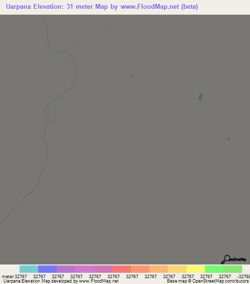 Uarpana,Colombia Elevation Map