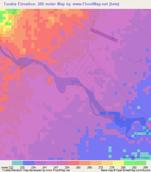 Turaba,Colombia Elevation Map