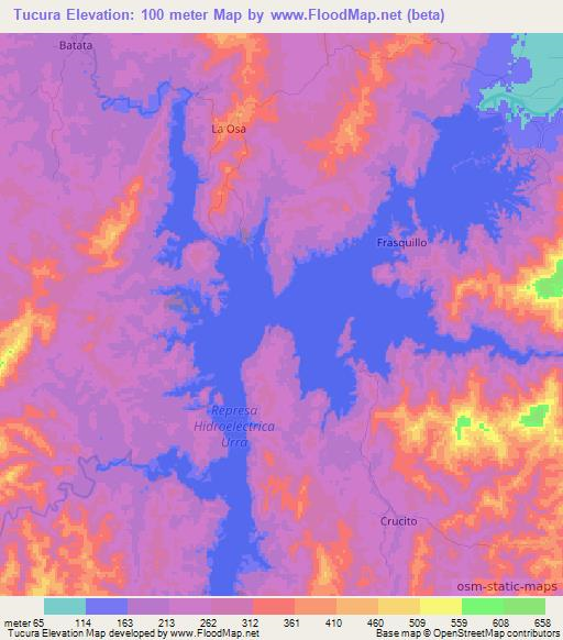 Tucura,Colombia Elevation Map