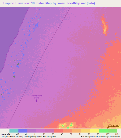 Tropico,Colombia Elevation Map