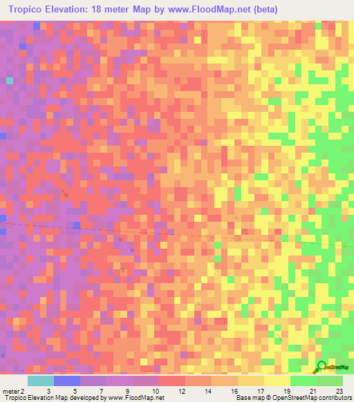 Tropico,Colombia Elevation Map