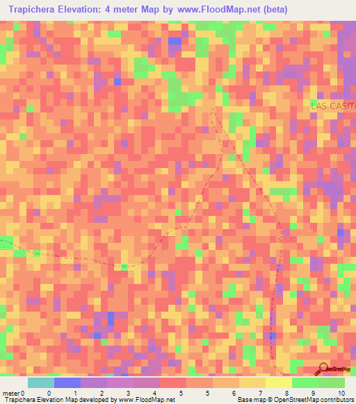 Trapichera,Colombia Elevation Map