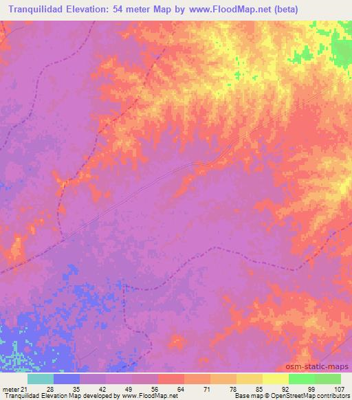 Tranquilidad,Colombia Elevation Map