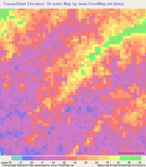 Tranquilidad,Colombia Elevation Map