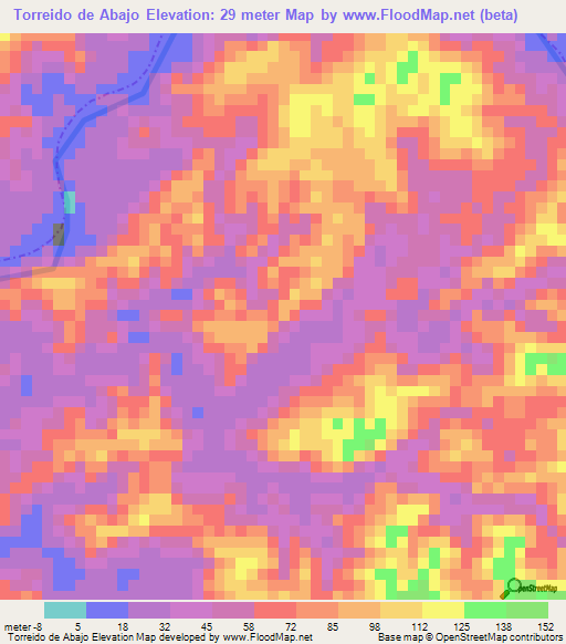 Torreido de Abajo,Colombia Elevation Map