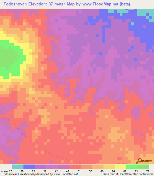 Todosnovan,Colombia Elevation Map