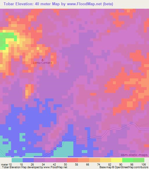 Tobar,Colombia Elevation Map