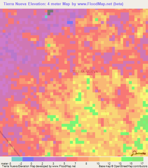 Tierra Nueva,Colombia Elevation Map