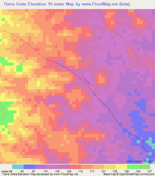 Tierra Grata,Colombia Elevation Map