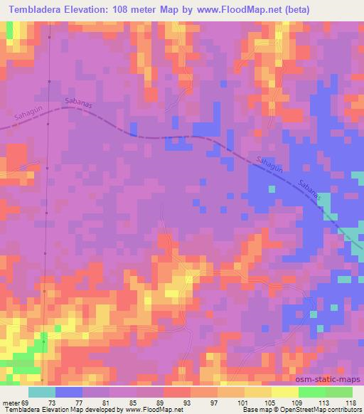 Tembladera,Colombia Elevation Map