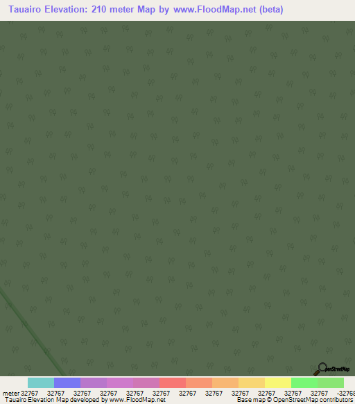 Tauairo,Colombia Elevation Map