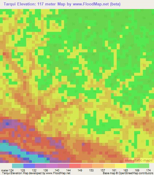 Tarqui,Colombia Elevation Map