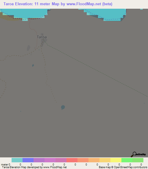 Taroa,Colombia Elevation Map