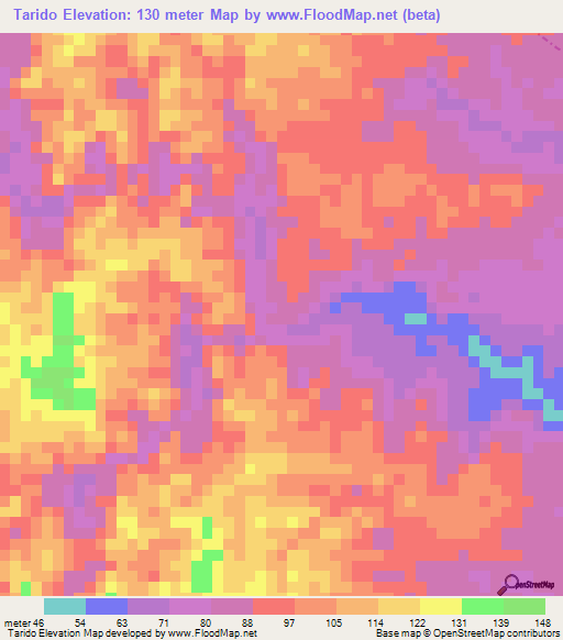 Tarido,Colombia Elevation Map