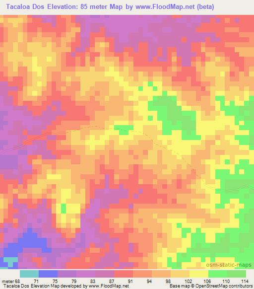 Tacaloa Dos,Colombia Elevation Map