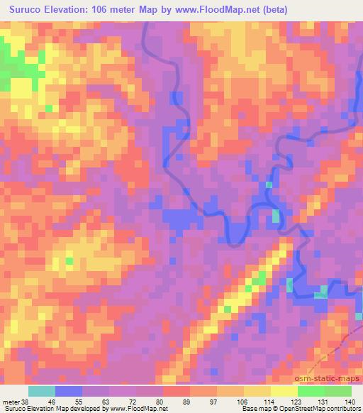 Suruco,Colombia Elevation Map