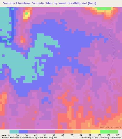 Socorro,Colombia Elevation Map