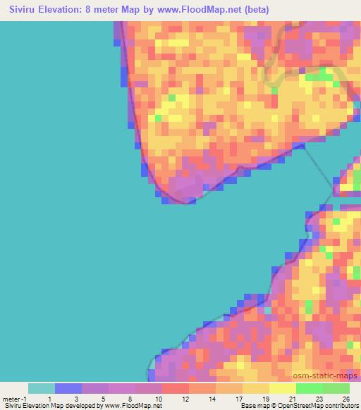 Siviru,Colombia Elevation Map