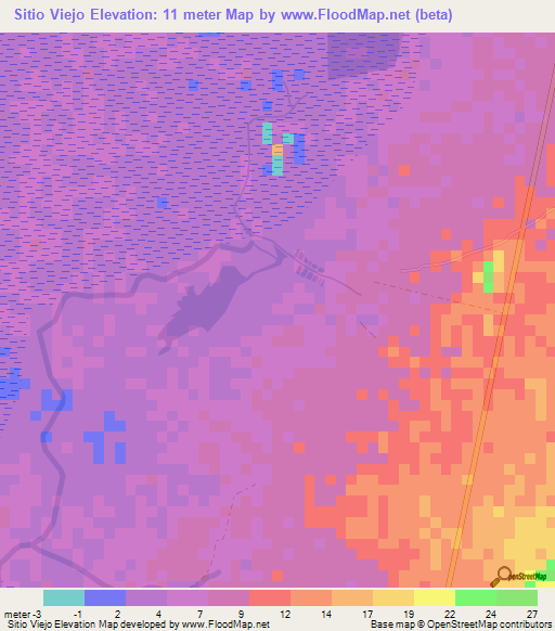 Sitio Viejo,Colombia Elevation Map