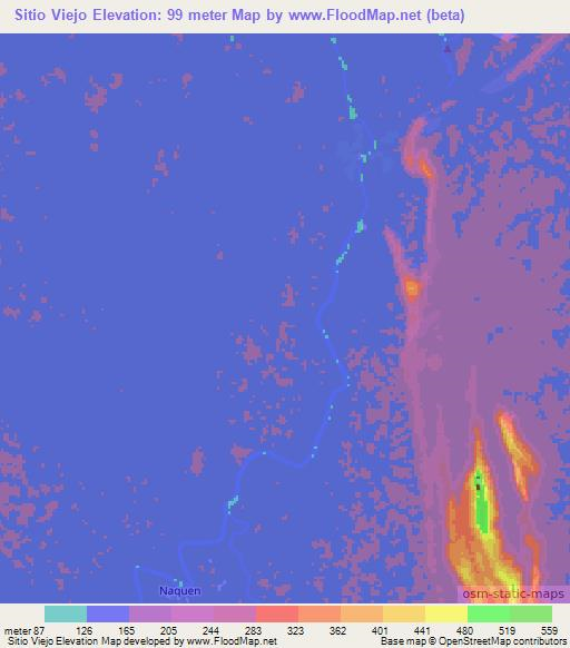 Sitio Viejo,Colombia Elevation Map