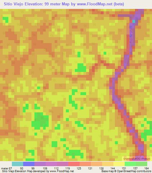 Sitio Viejo,Colombia Elevation Map