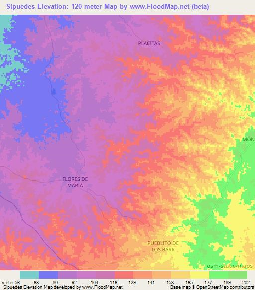 Sipuedes,Colombia Elevation Map