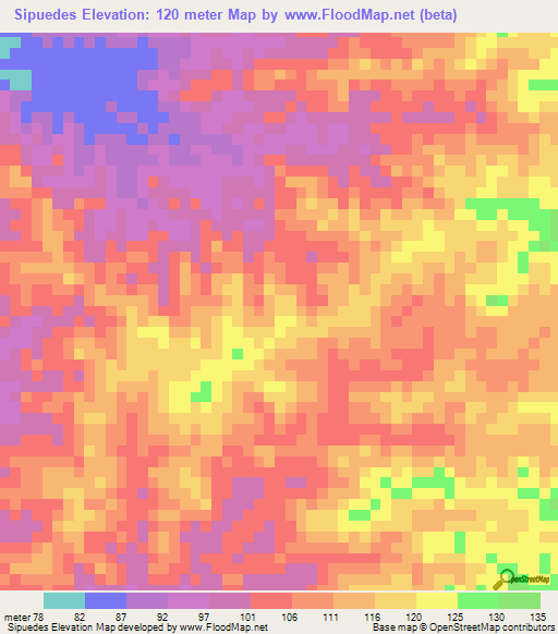 Sipuedes,Colombia Elevation Map