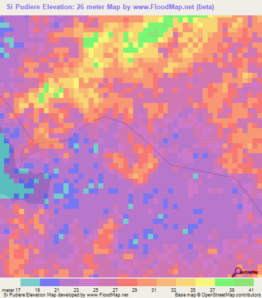 Si Pudiere,Colombia Elevation Map