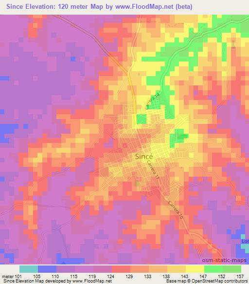 Since,Colombia Elevation Map