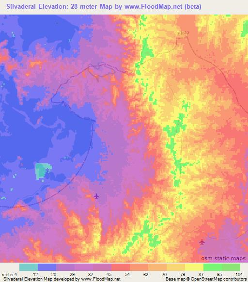 Silvaderal,Colombia Elevation Map